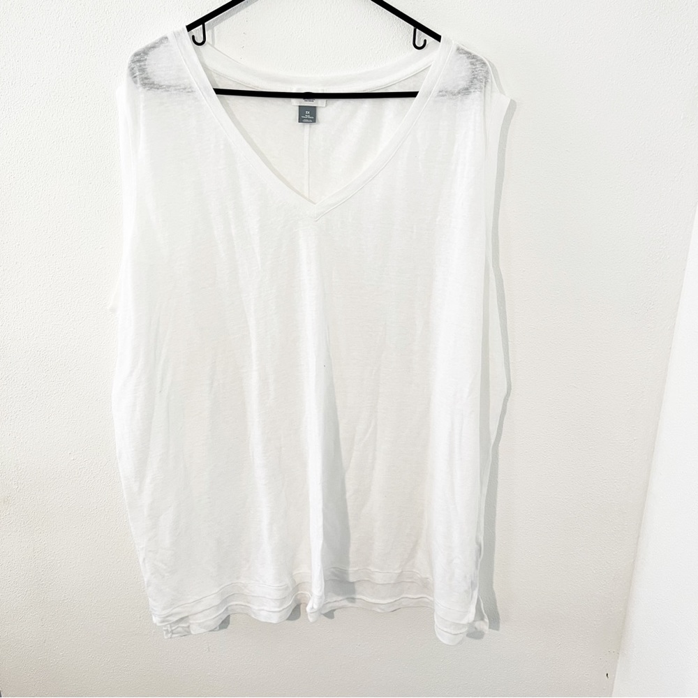 Old Navy Plus Size Linen Blend Sleeveless Tee-3X